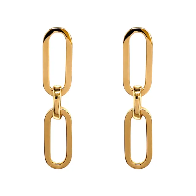 Juwelier Ripassa schakel oorhangers rosegoud