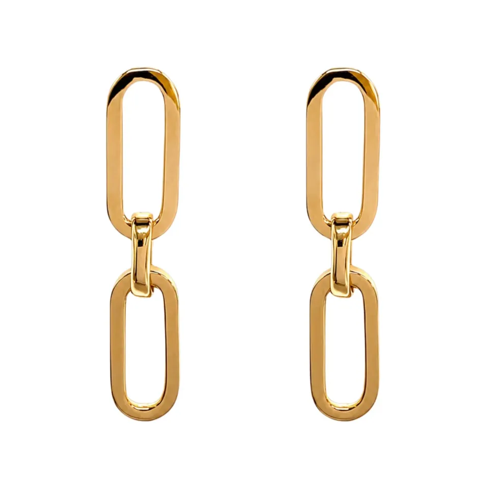 Juwelier Ripassa schakel oorhangers rosegoud