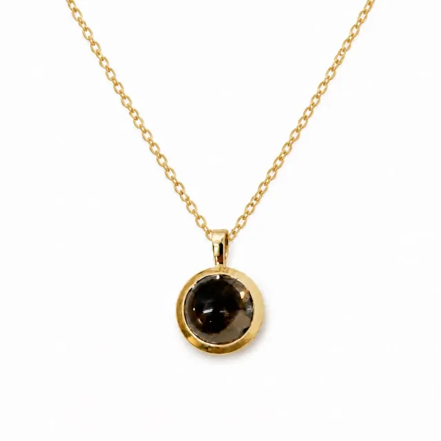 Juwelier Ripassa geel gouden hanger rookkwarts