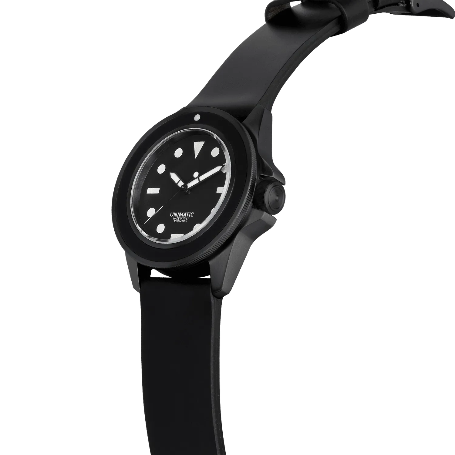 Unimatic Modello Uno U1-FMN duikhorloge zwart DLC
