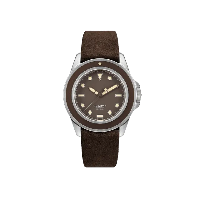 Unimatic Modello Uno U1S-MB horloge bruin 300m