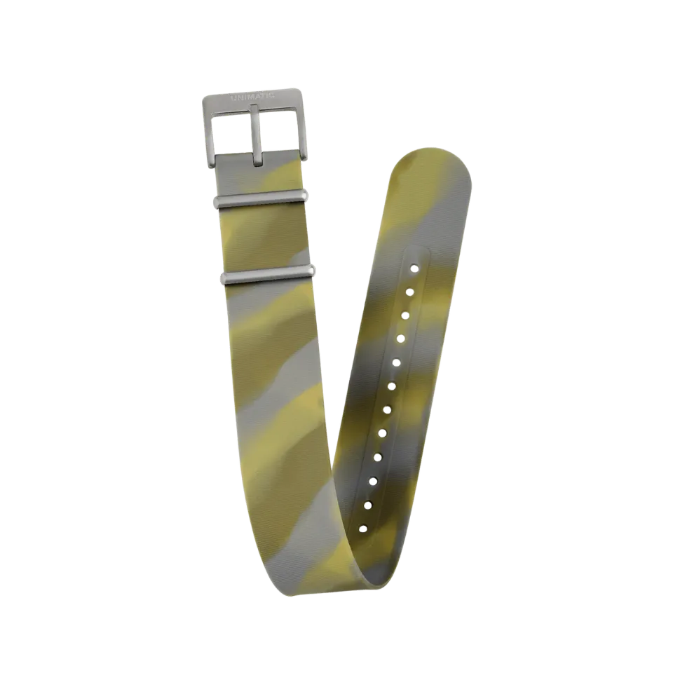 Unimatic NATO siliconen horlogebandje 22mm camouflage