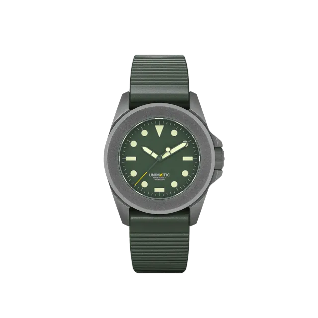 Unimatic Modello Quattro UT4-AA2 horloge groen quartz 300m