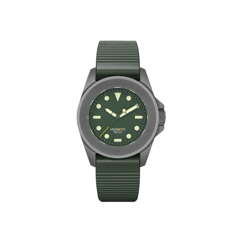 Unimatic Modello Quattro UT4-AA2 horloge groen quartz 300m
