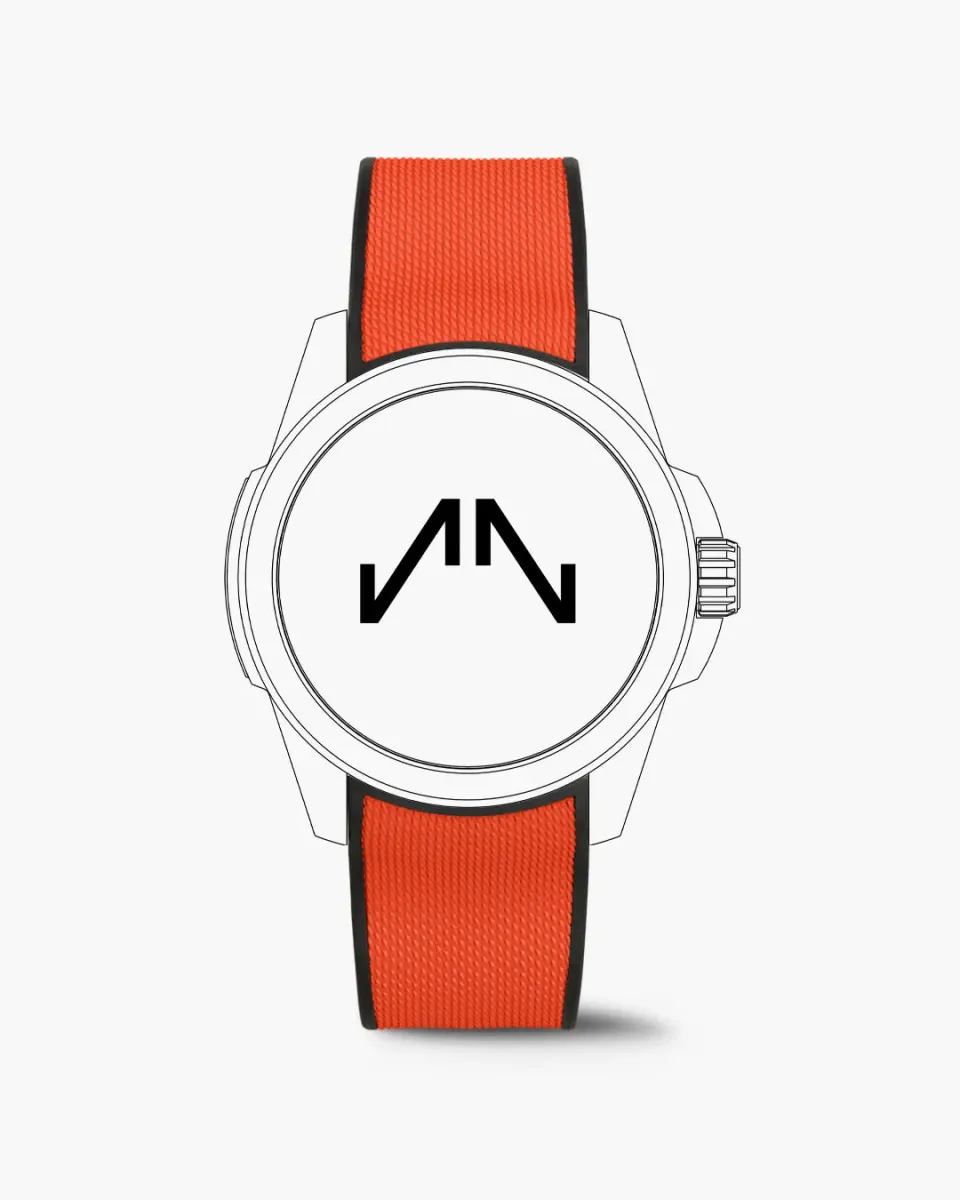 Norqain Independence Wild One 42mm horlogeband rood rubber