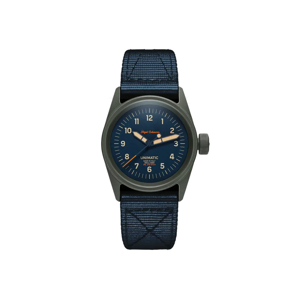 Unimatic Modello Cinque UT5-TANC-A horloge blauw
