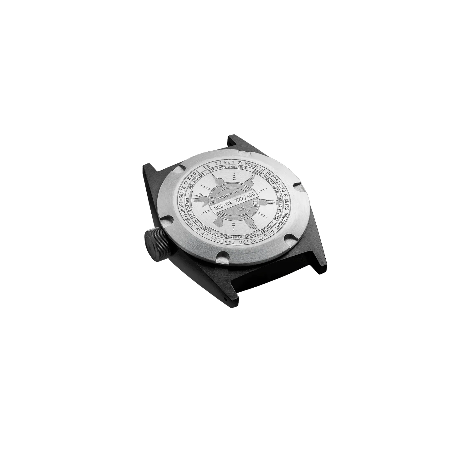 Unimatic Modello Due U2S-MN horloge zwart DLC slank