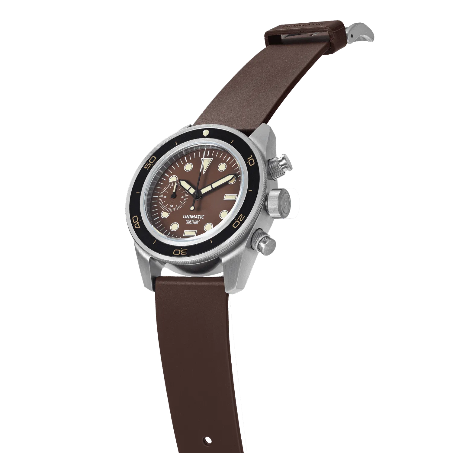 Unimatic Modello Tre U3-DHBR horloge bruin chrono-diver