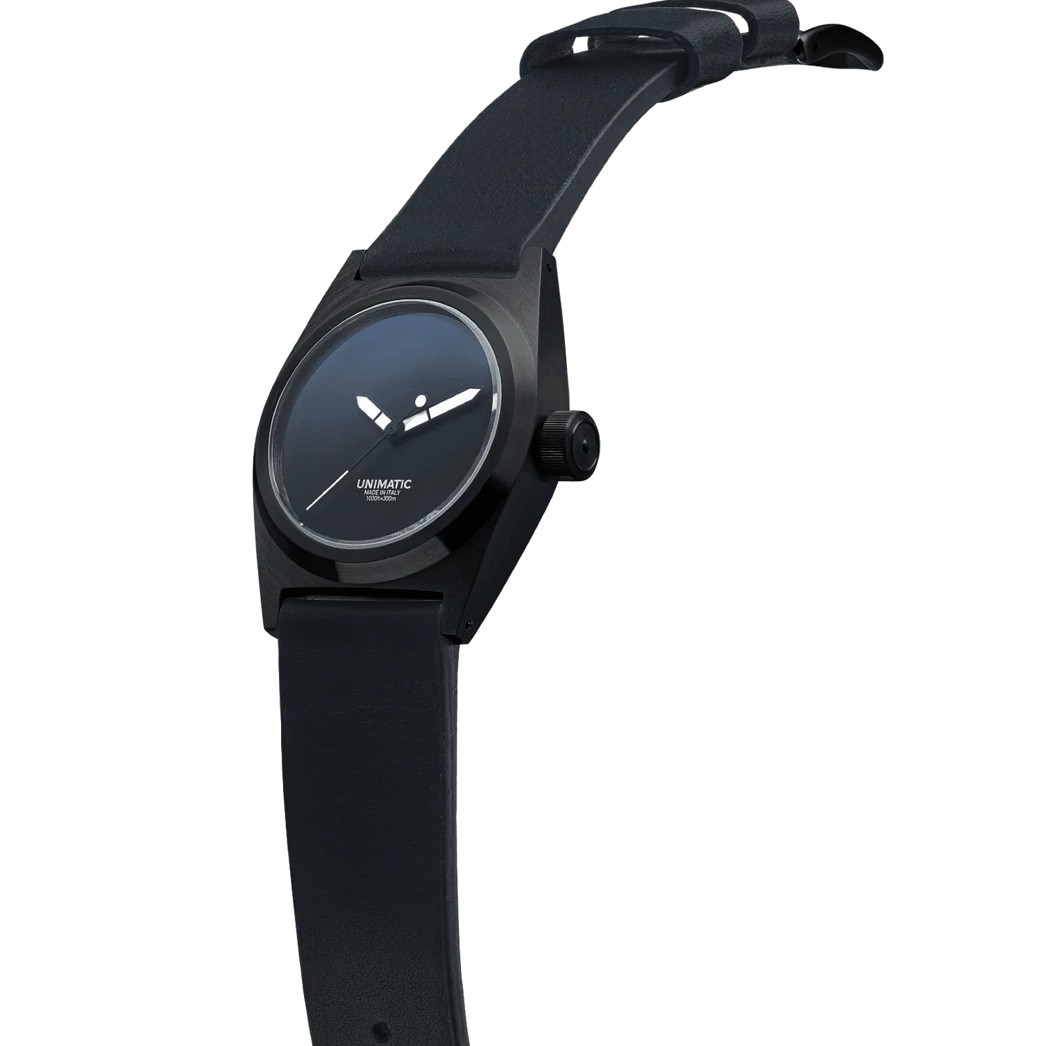 Unimatic Modello Due U2S-MN horloge zwart DLC slank