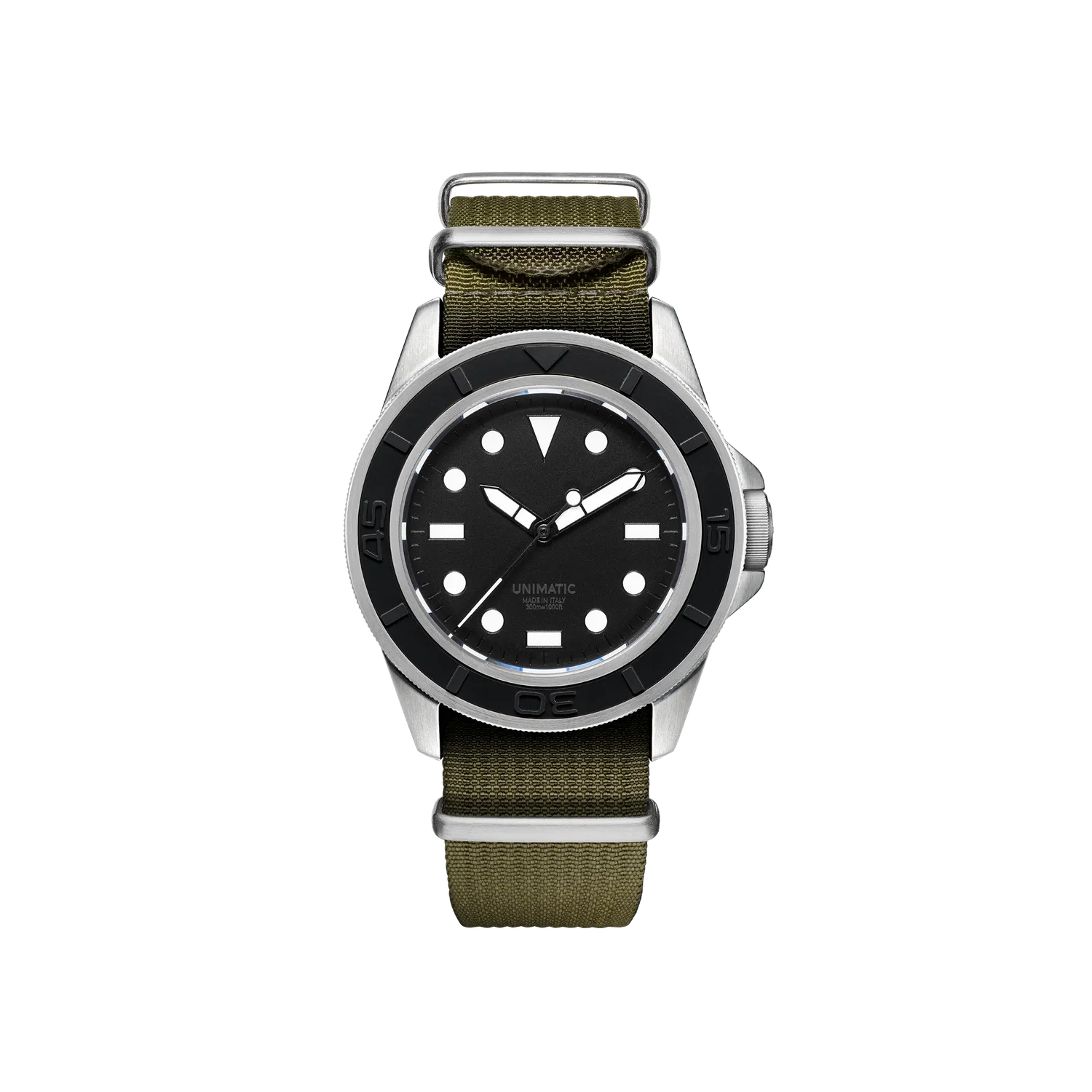 Unimatic Modello Uno U1-AEB duikhorloge zwart automaat