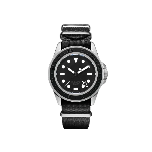 Unimatic Modello Uno U1-GMT-AEB horloge zwart GMT