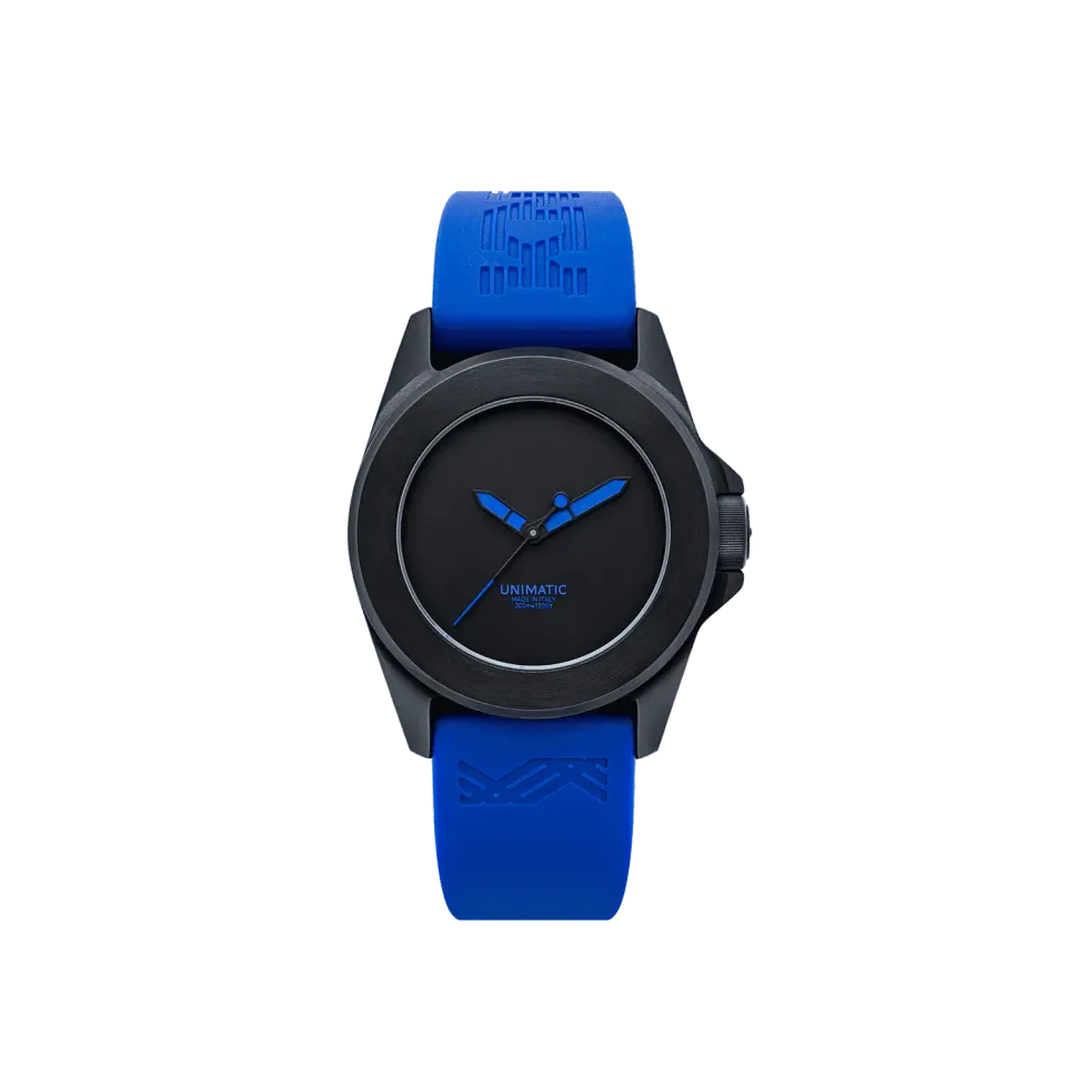 Unimatic Modello Quattro U4S-KNT horloge zwart DLC automaat