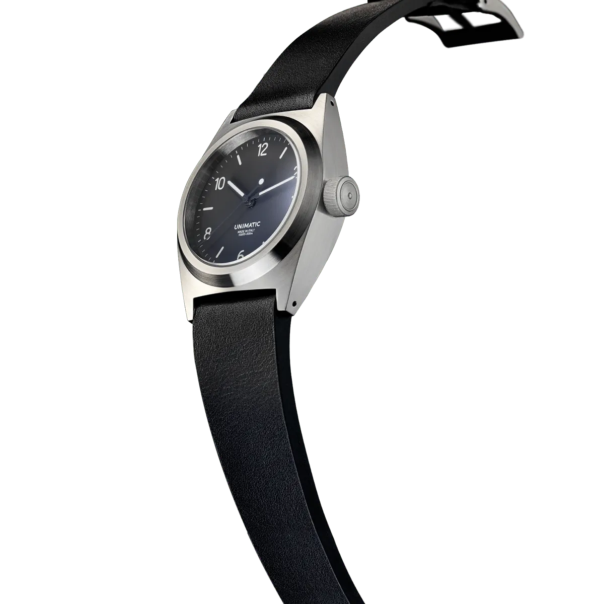 Unimatic Modello Due U2-AB horloge zwart leer 300m