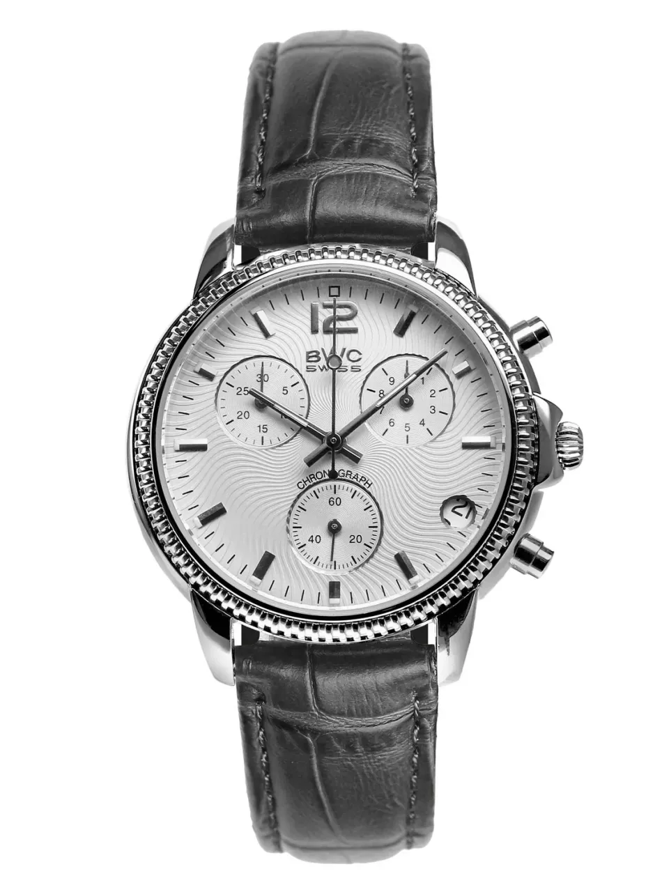 BWC-Swiss 21095.50.09 chronograaf wit leer