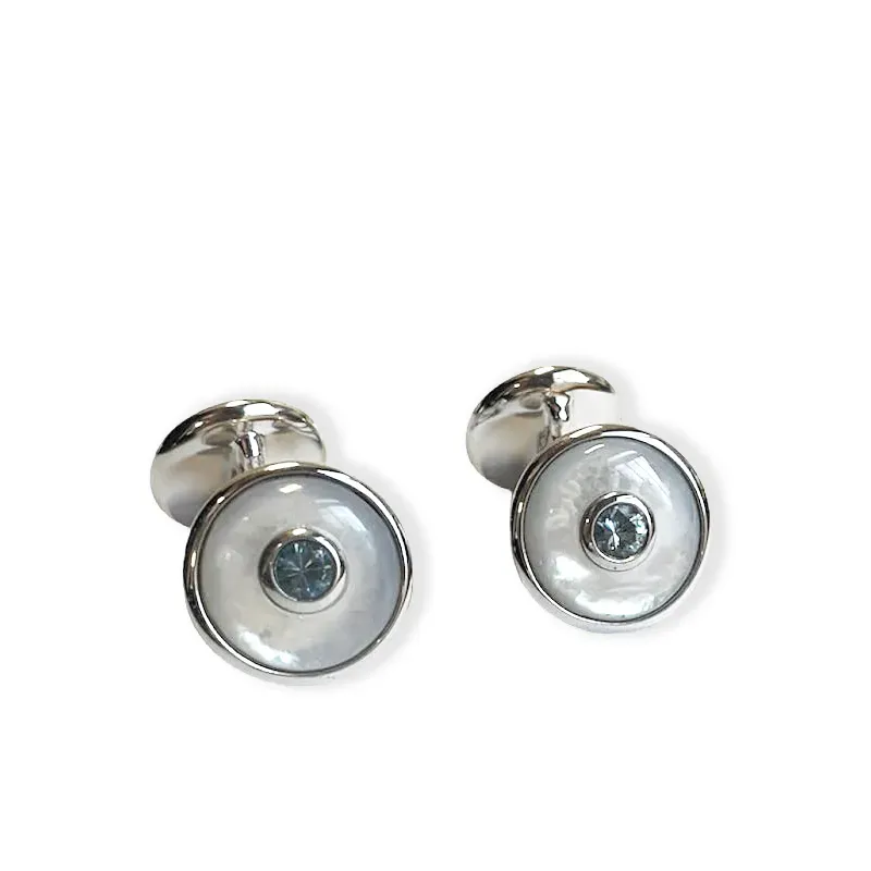 Juwelier Ripassa Parelmoer Topaas manchetknopen