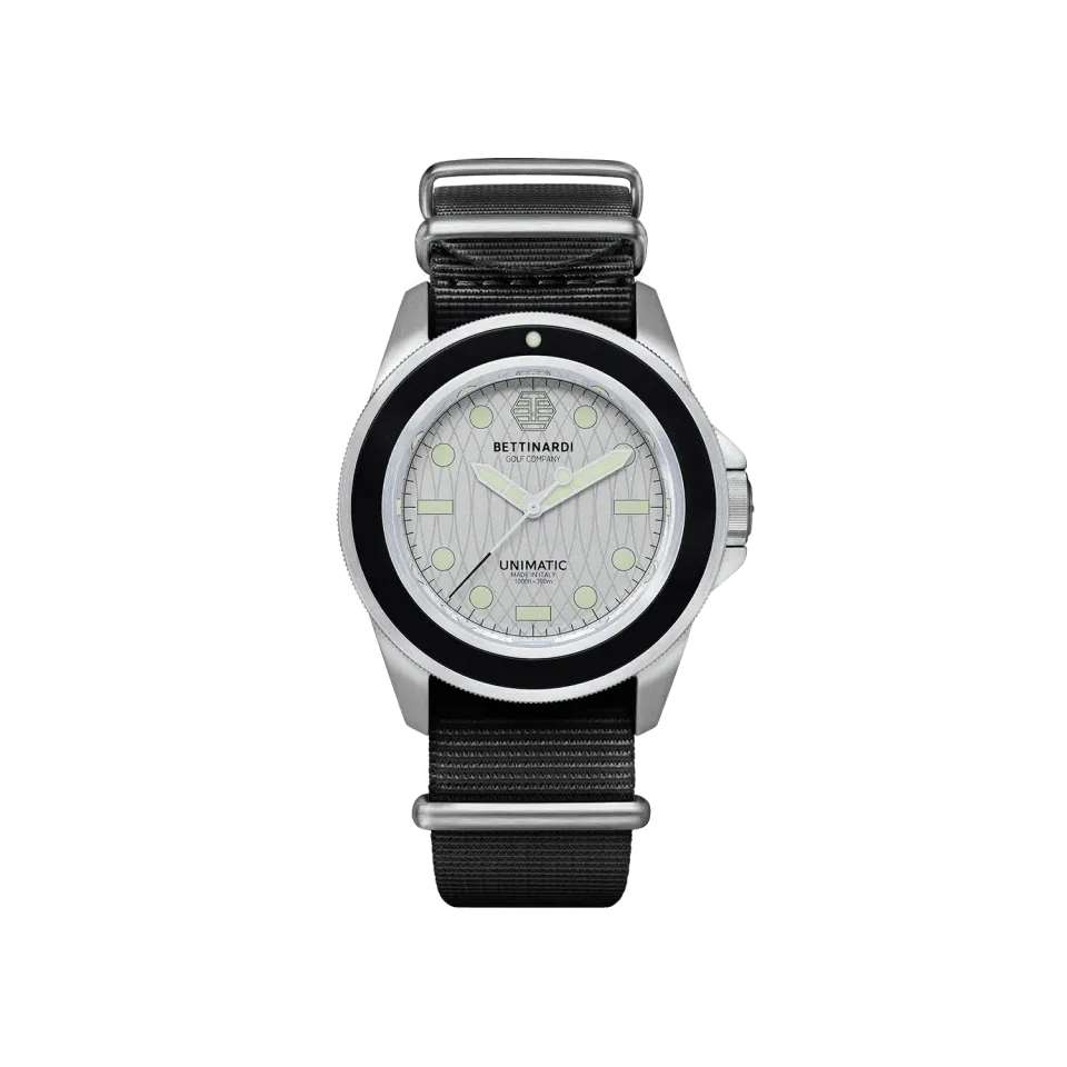 Unimatic Modello Uno U1-BF horloge zilver duikhorloge