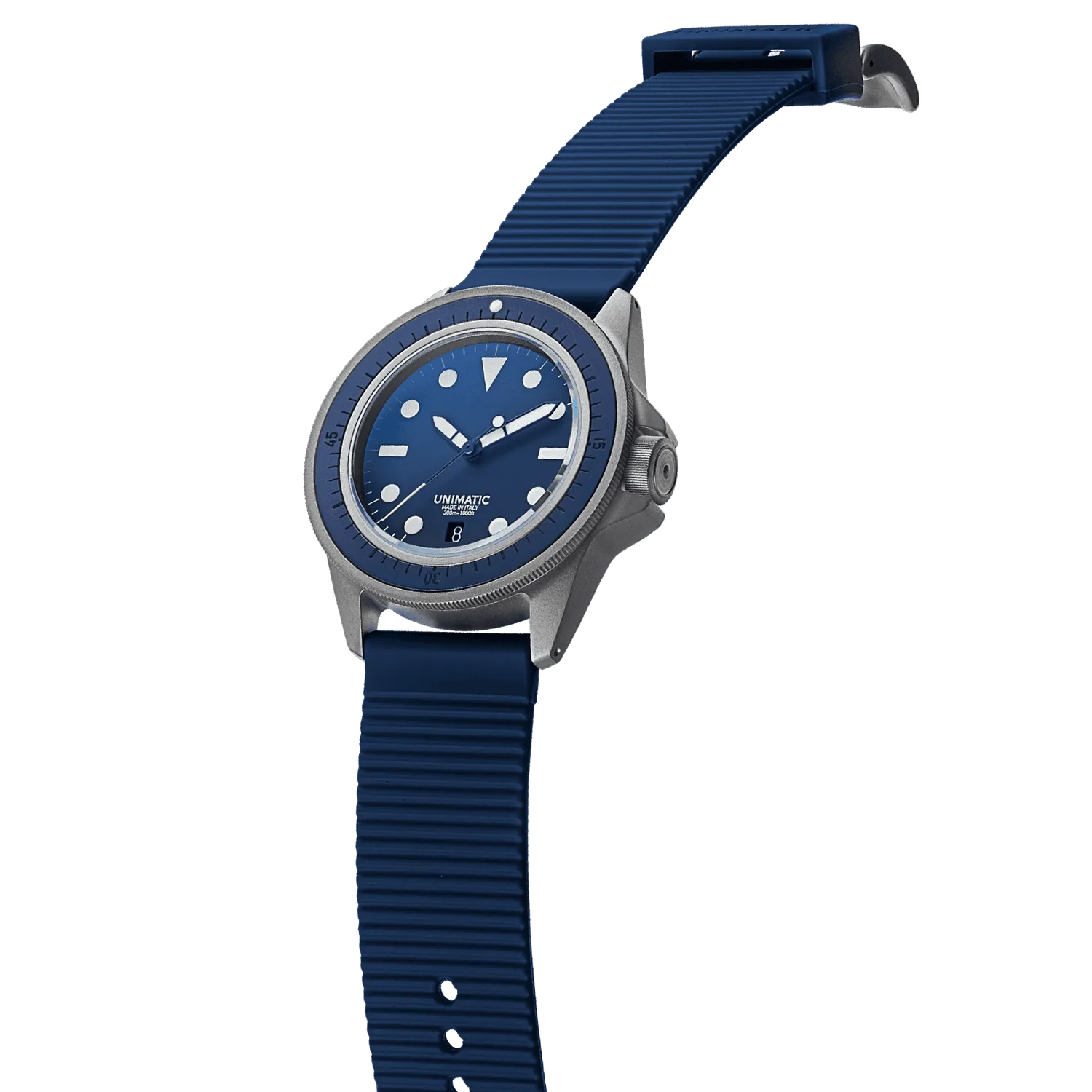 Unimatic Modello Uno U1S-T-MP duikhorloge blauw titanium