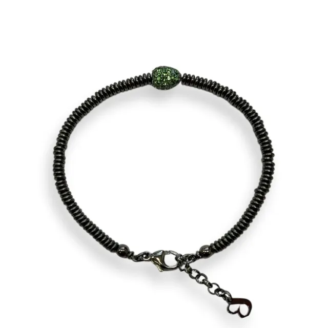 Juwelier Ripassa armband zwart gerhodineerd tsavorite