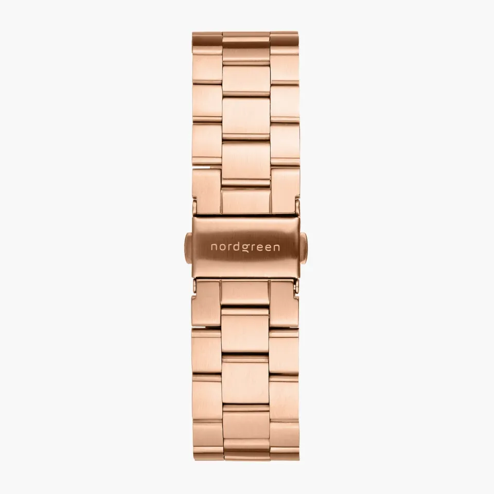 Nordgreen 3-Link horlogeband roségoud 36mm staal