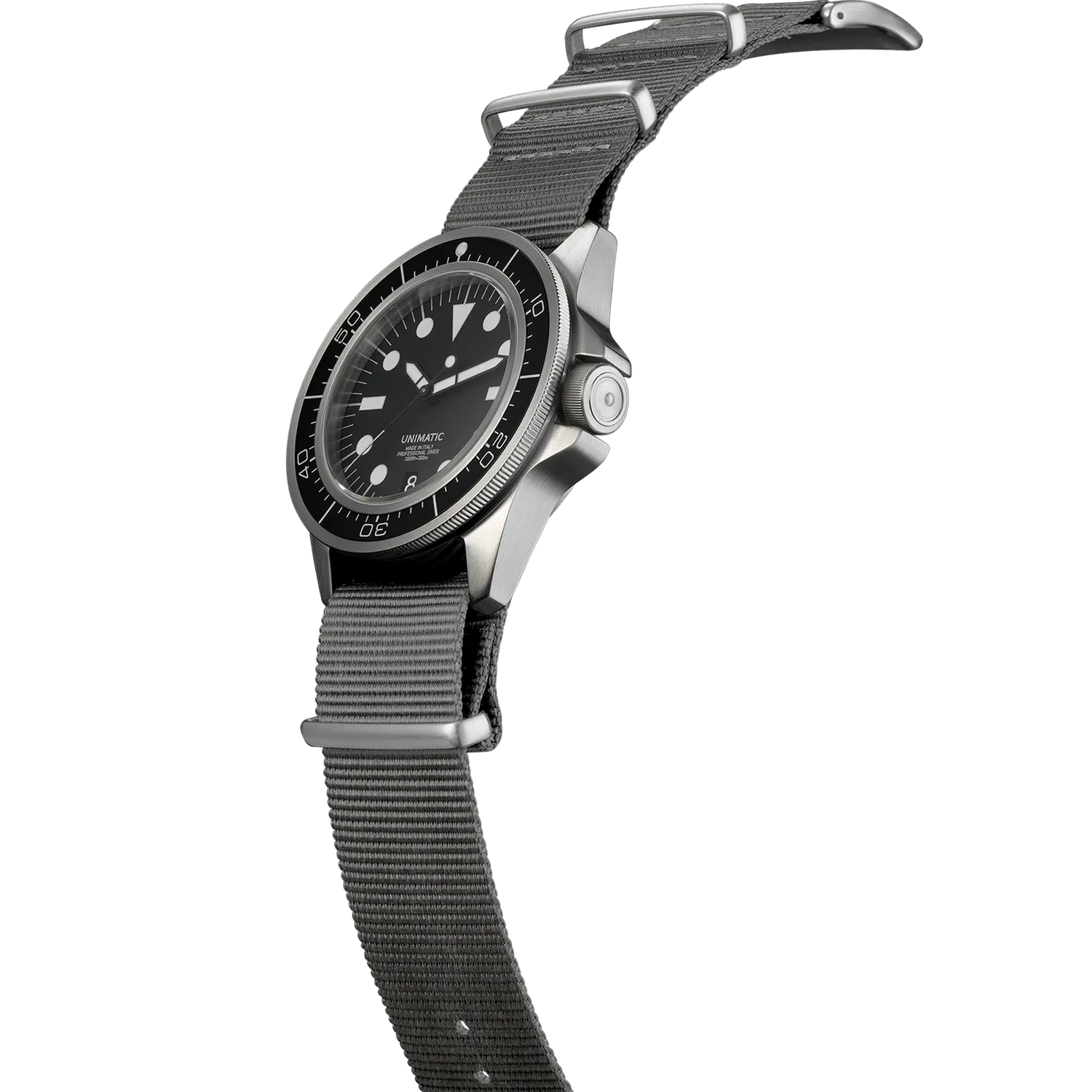 Unimatic Modello Uno U1-D horloge zwart 300M