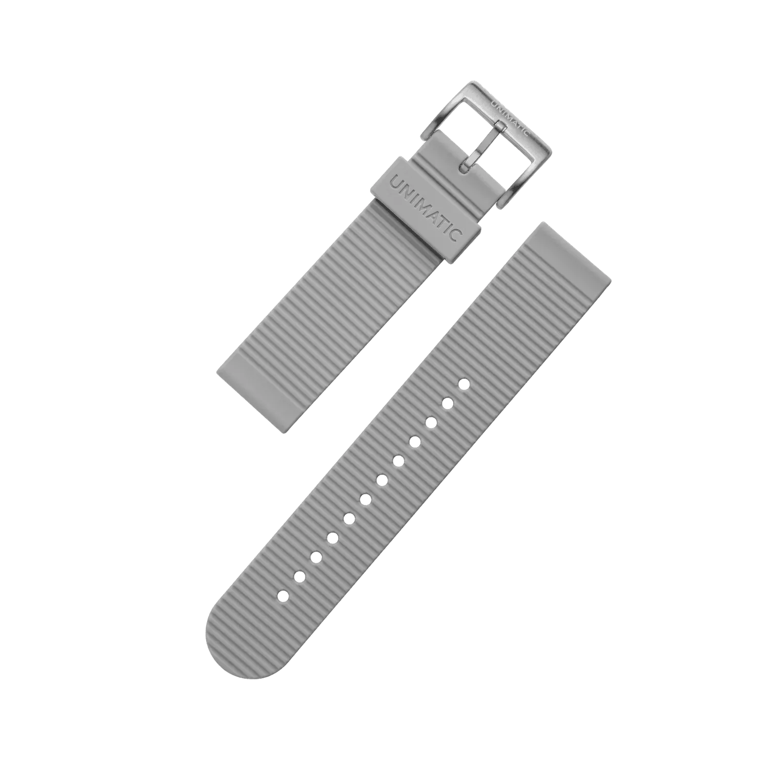 Unimatic Two-Piece TPU horlogeband set zwart rubber