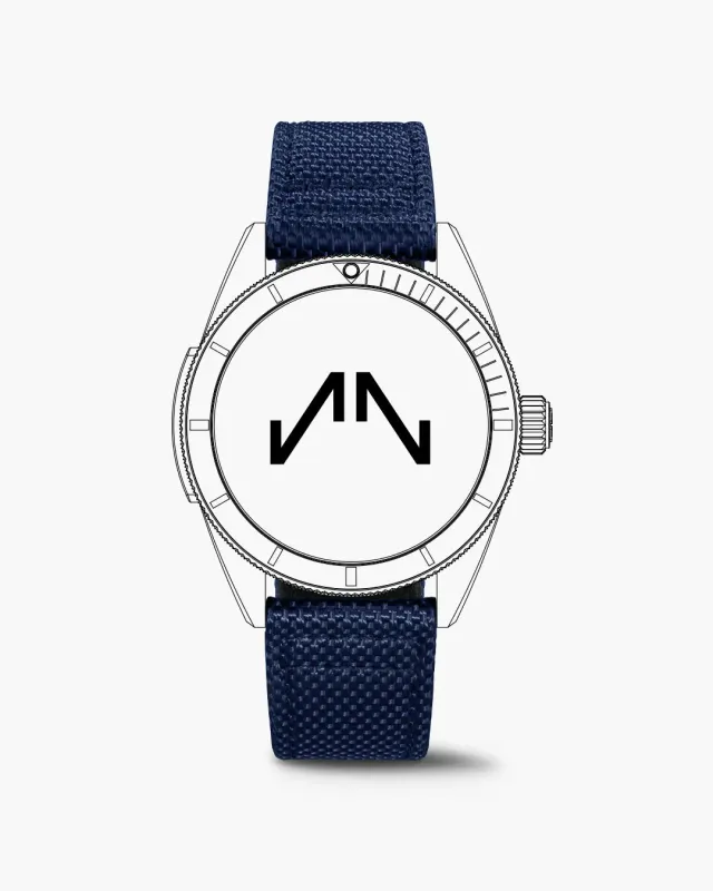 Norqain Adventure Sport 42mm horlogeband blauw stof 22mm