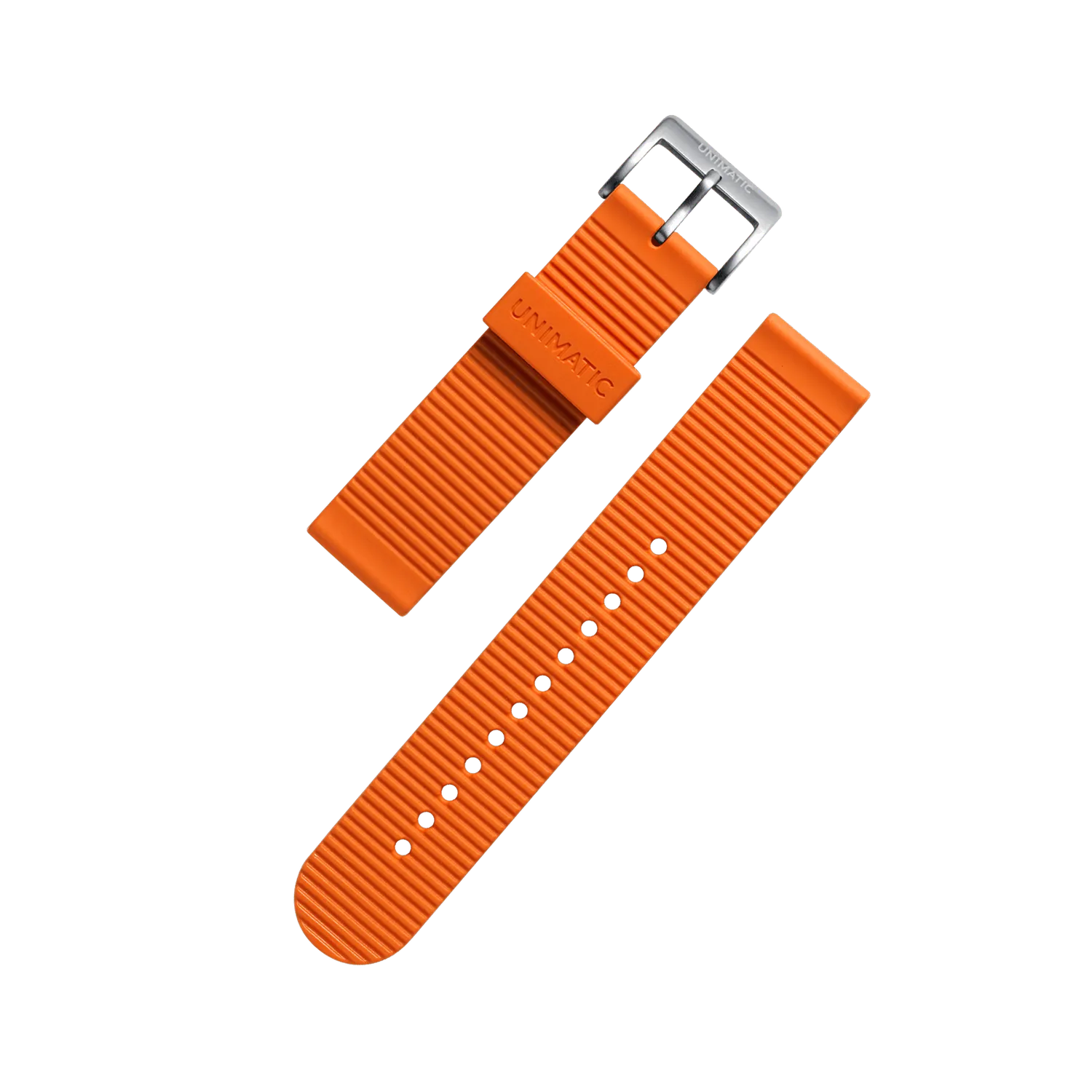 Unimatic Two-Piece TPU horlogeband set zwart rubber