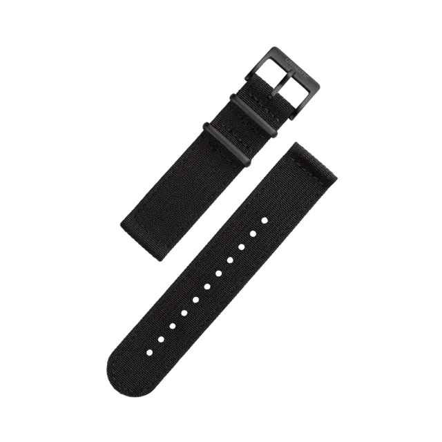 Unimatic Seatbelt horlogeband 22mm zwart nylon