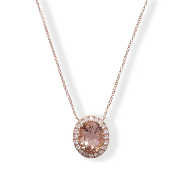 Juwelier Ripassa Collier Roségoud Morganiet Diamant