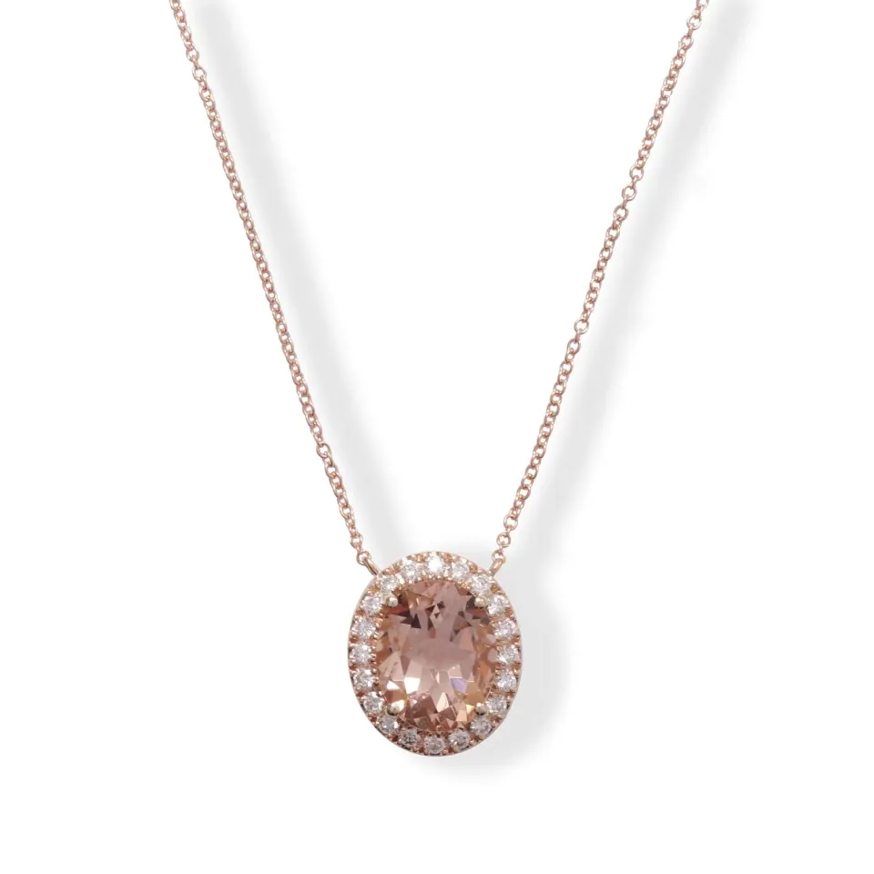 Juwelier Ripassa Collier Roségoud Morganiet Diamant