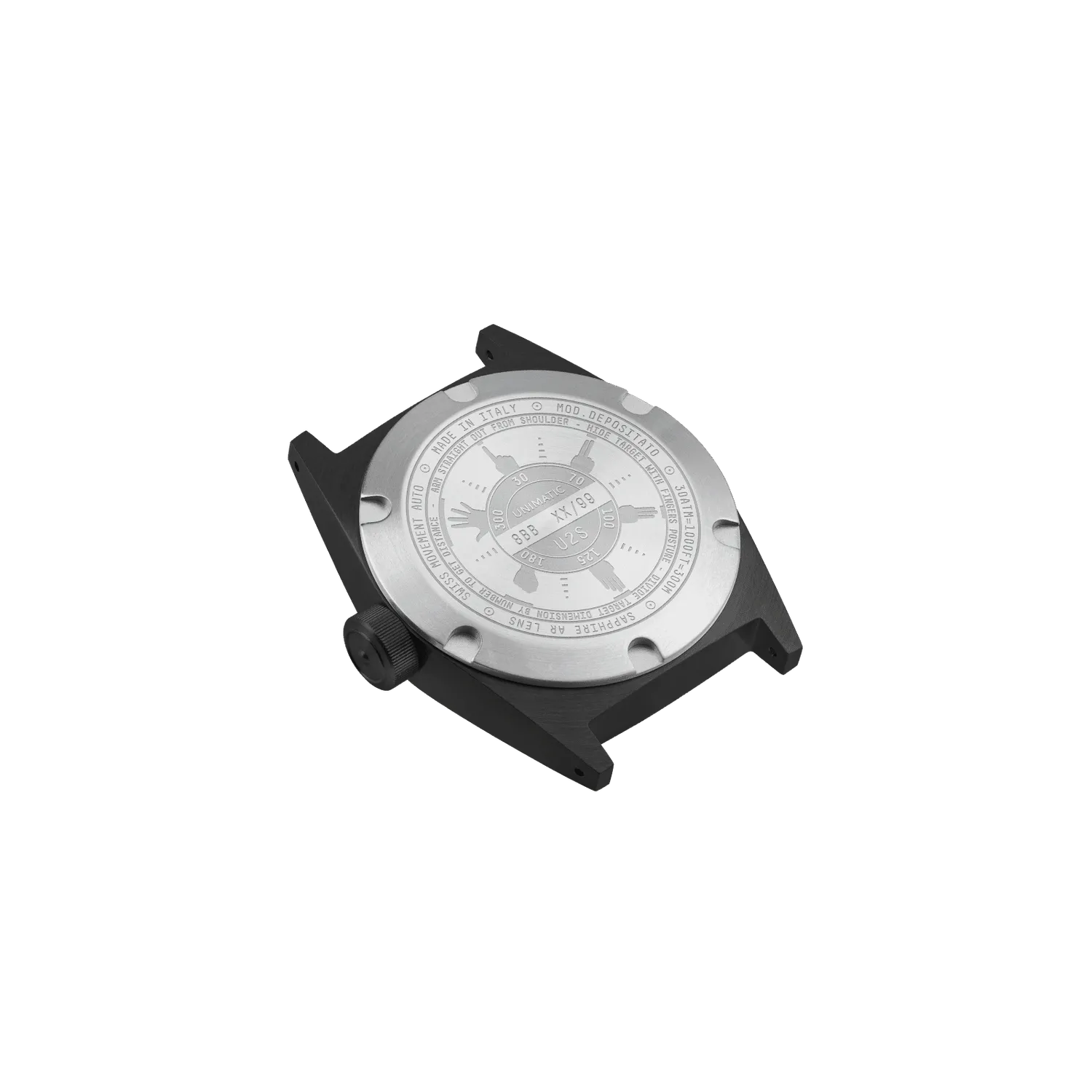 Unimatic Modello Due U2S-8BB horloge zwart 300M