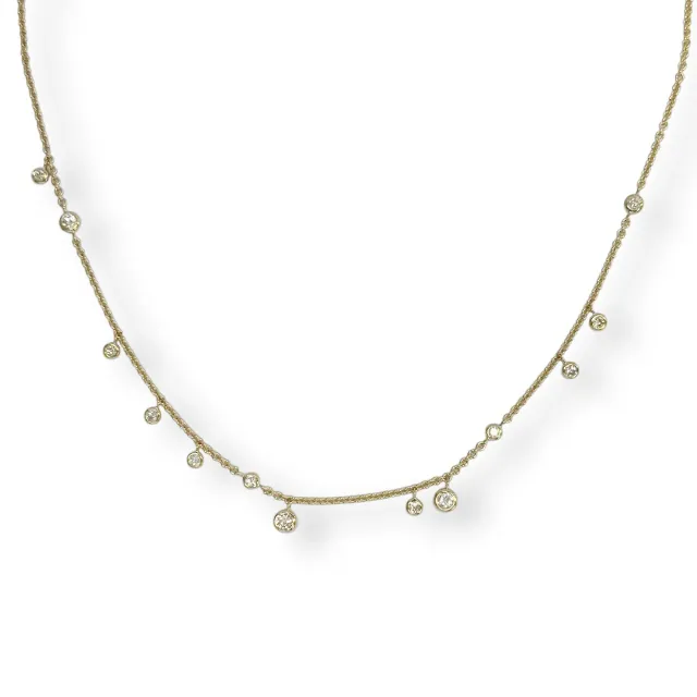 Juwelier Ripassa collier geelgoud met diamanten dames