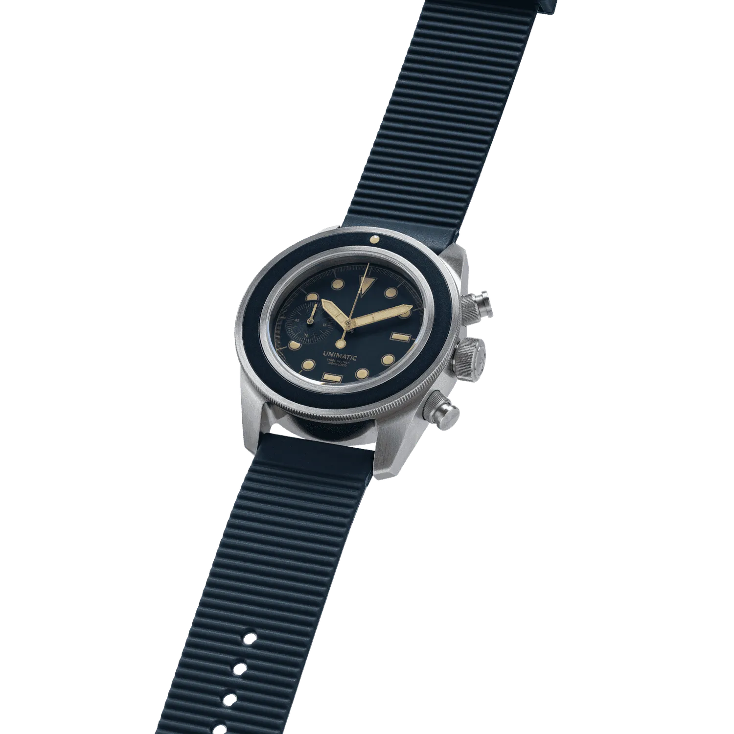 Unimatic Modello Tre U3-8N horloge blauw 300m