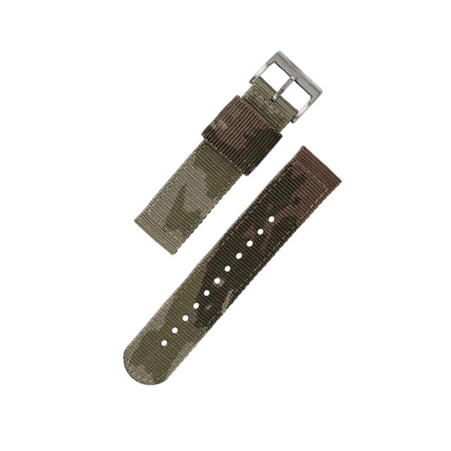 Unimatic Jacquard Nylon horlogebandje 22mm camo night