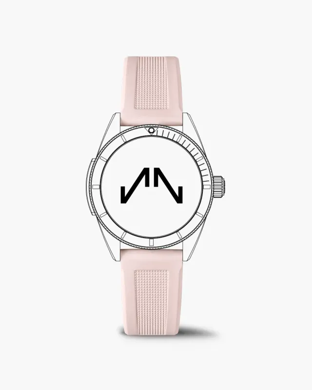 Norqain Adventure Sport 37mm horlogeband roze rubber