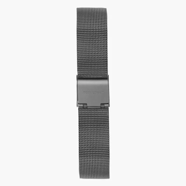 Nordgreen Gun Metal Mesh horlogeband gun metal 28mm staal