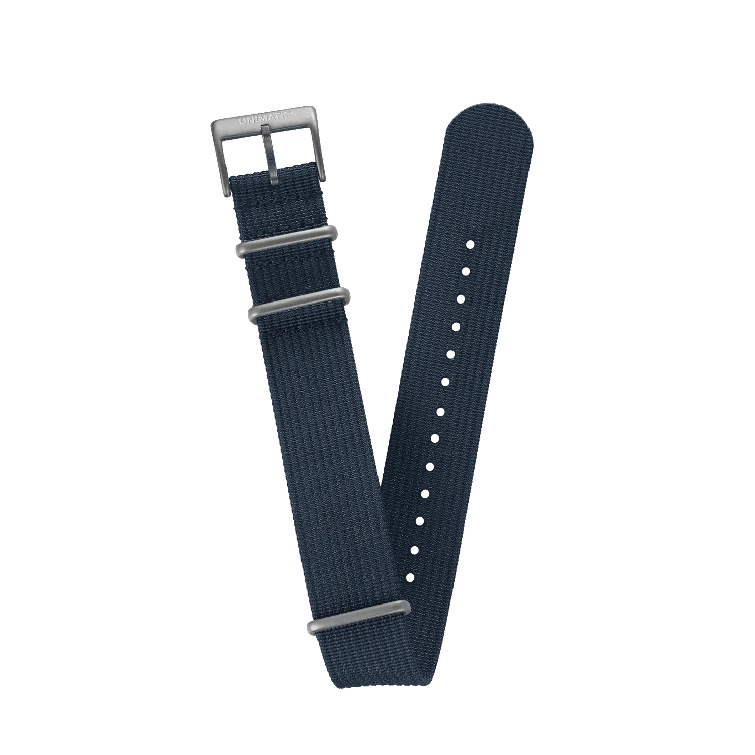 Unimatic Nato Seatbelt horlogeband 22mm blauw