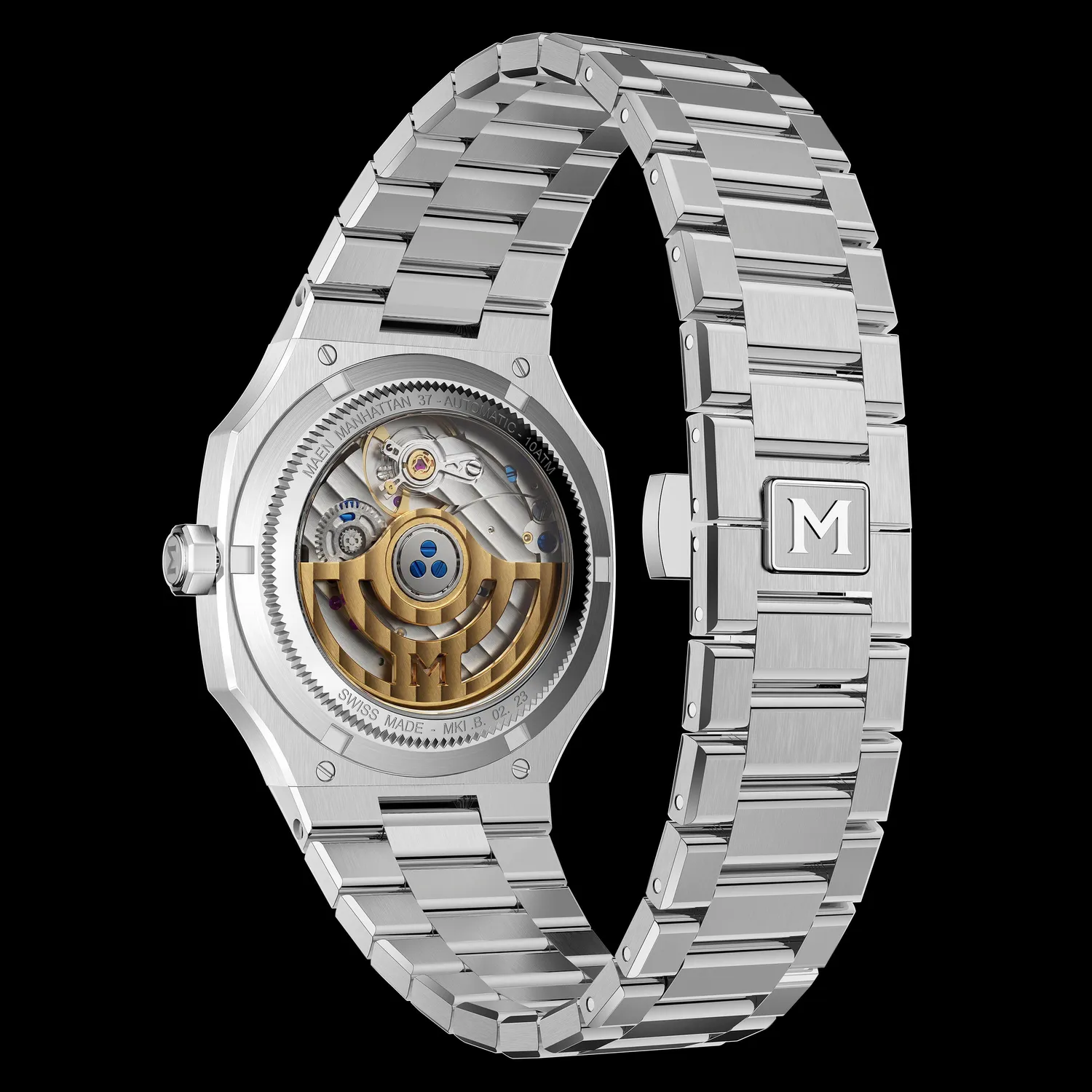 Maen Manhattan 37 M2.1.4 horloge staal