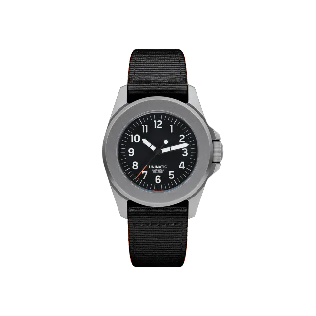 Unimatic Modello Quattro UT4-U-TI GMT horloge zwart