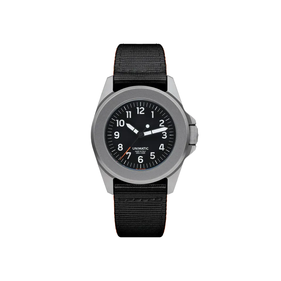 Unimatic Modello Quattro UT4-U-TI GMT horloge zwart