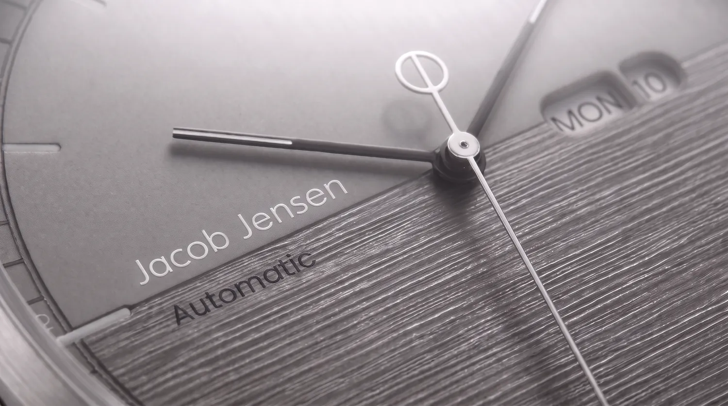 Jacob Jensen Aekvator 1003 horloge grijs bruin leer
