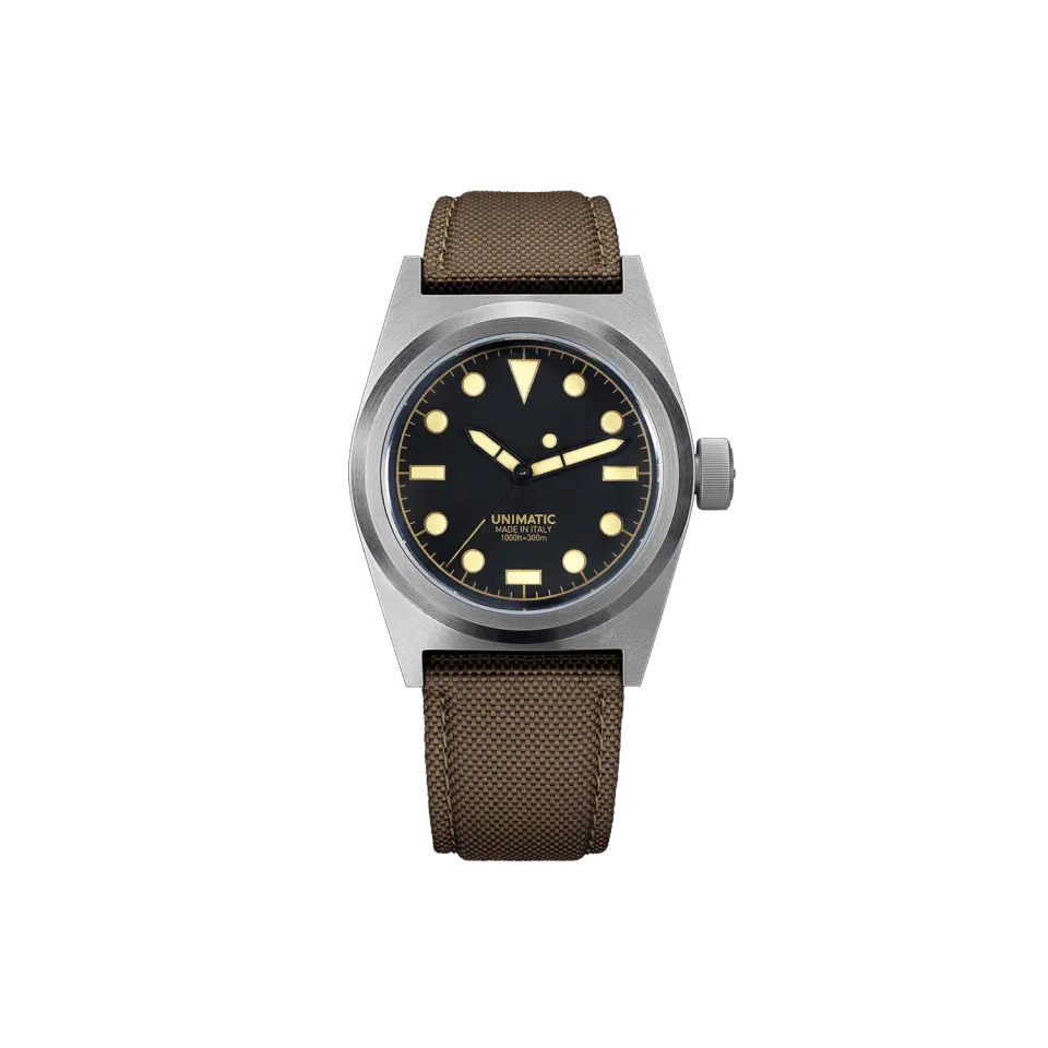 Unimatic Modello Due U2-C horloge zwart 300m
