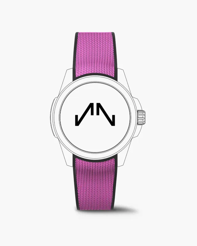 Norqain Independence Wild ONE 39 horlogeband hyper pink rubber