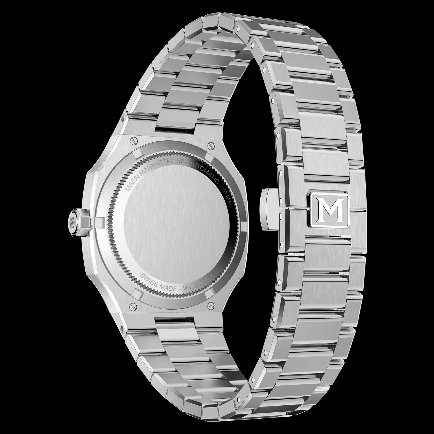 Maen Manhattan 37 M2.1.3 horloge staal automatisch