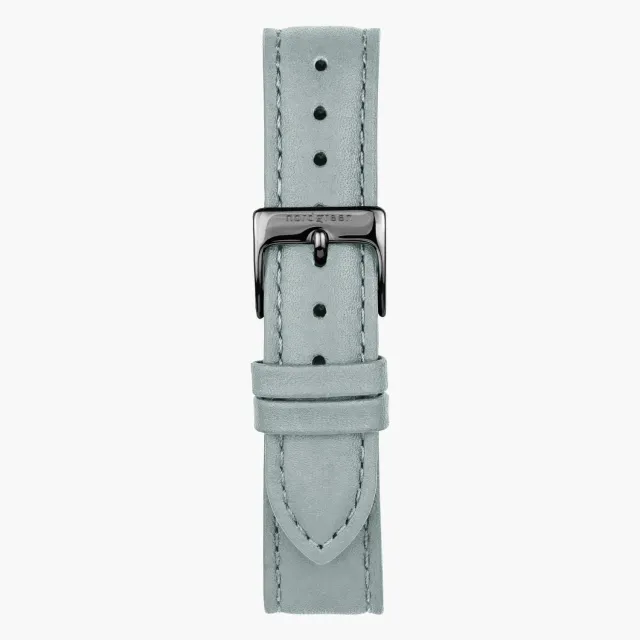 Nordgreen Dove Grey Vegan Leather horlogebandje gun metal