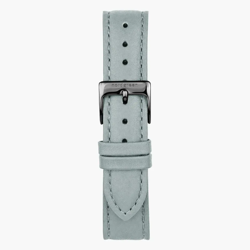 Nordgreen Dove Grey Vegan Leather horlogebandje gun metal