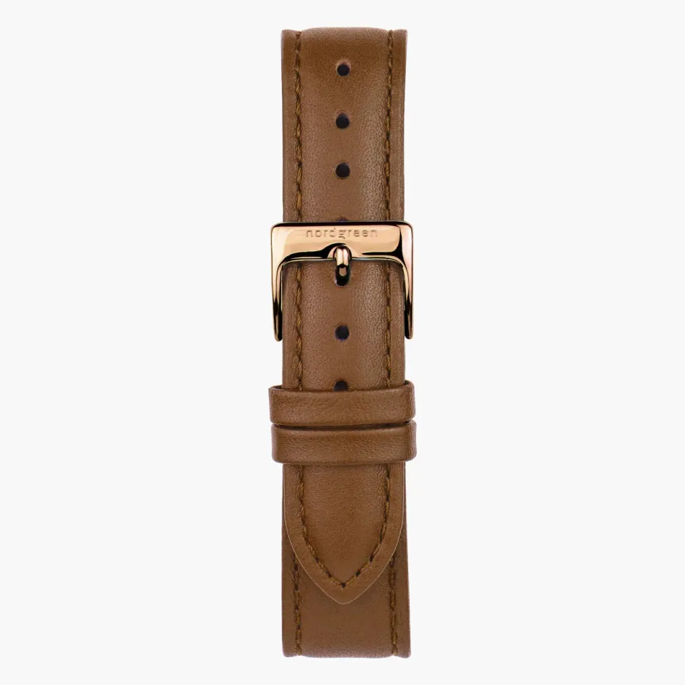 Nordgreen Bruin Vegan horlogeband roségoud 40/42mm vegan