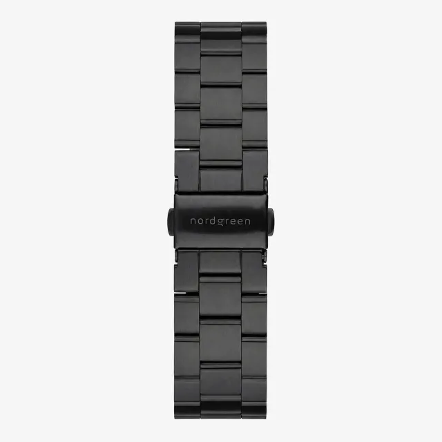 Nordgreen 3-Link horlogebandje 40/42mm zwart staal