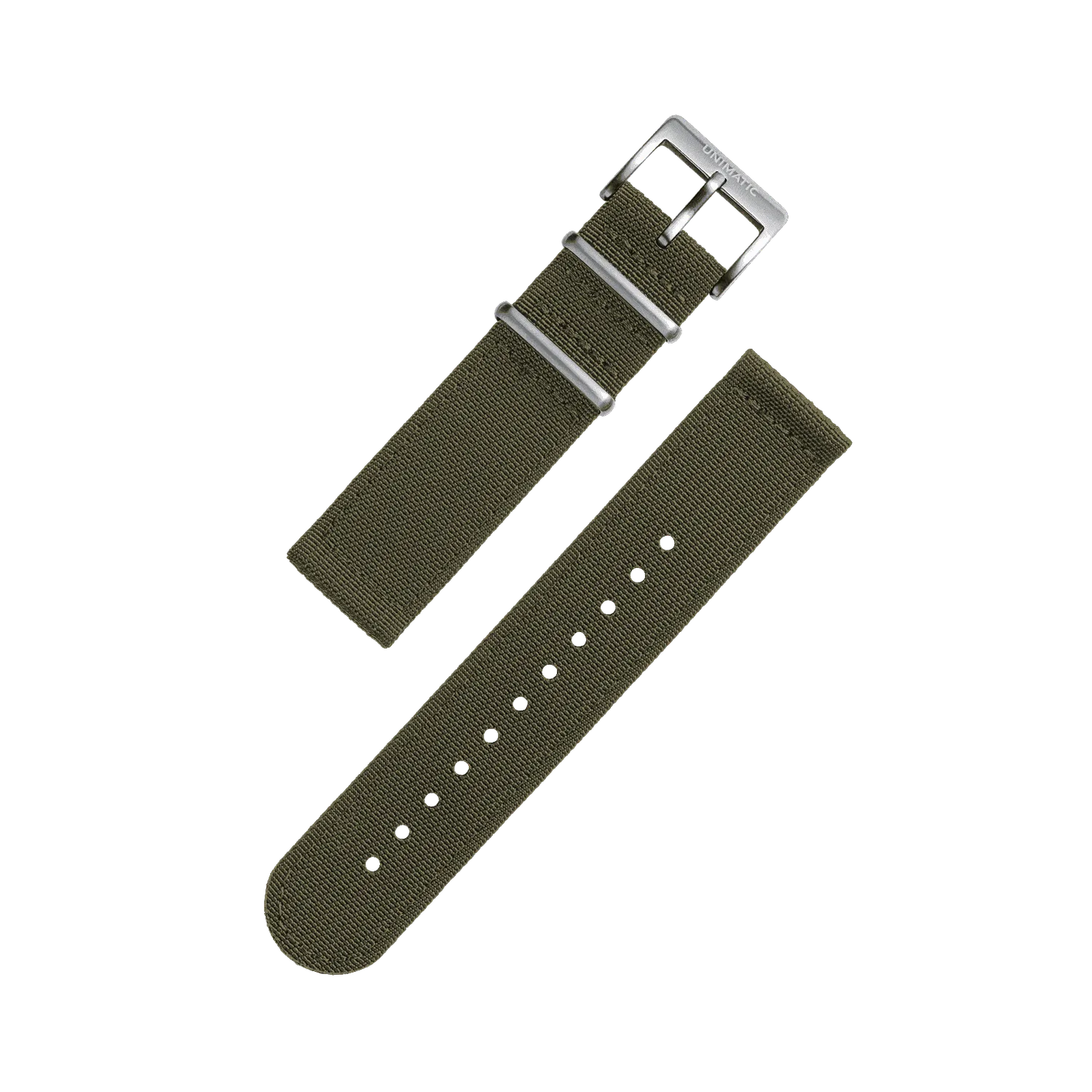 Unimatic Seatbelt horlogeband 22mm zwart nylon