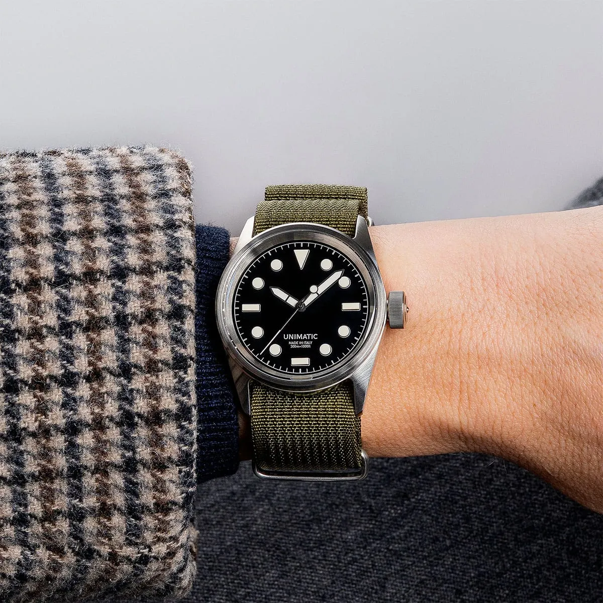 Unimatic Modello Cinque U5S-BL Horloge Zwart 36mm